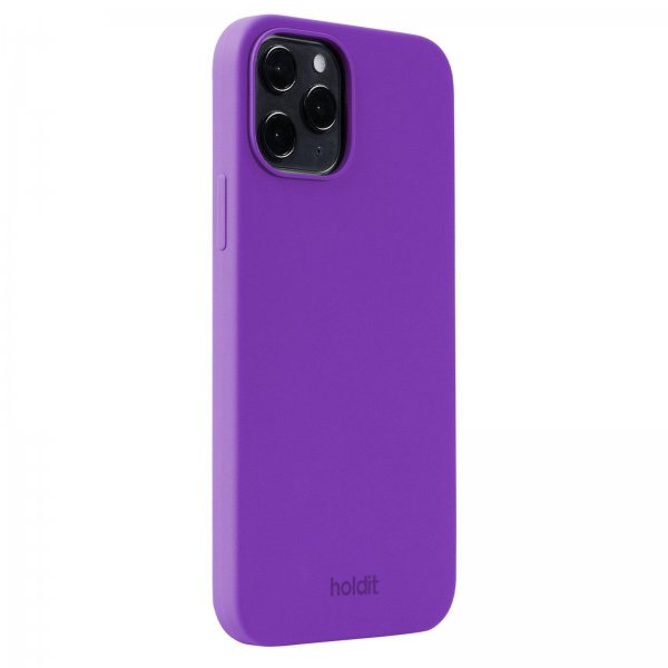 holdit iPhone 12/iPhone 12 Pro Deksel Silikon Bright Purple