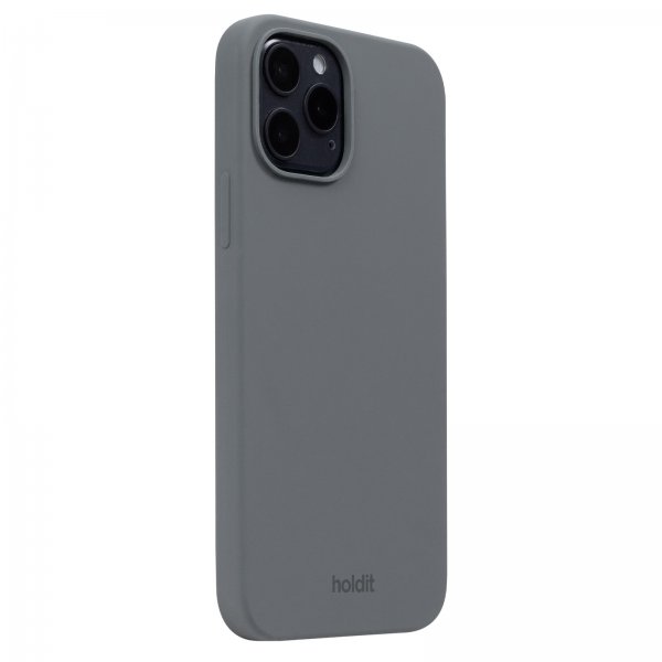 holdit iPhone 12/iPhone 12 Pro Deksel Silikon Space Gray