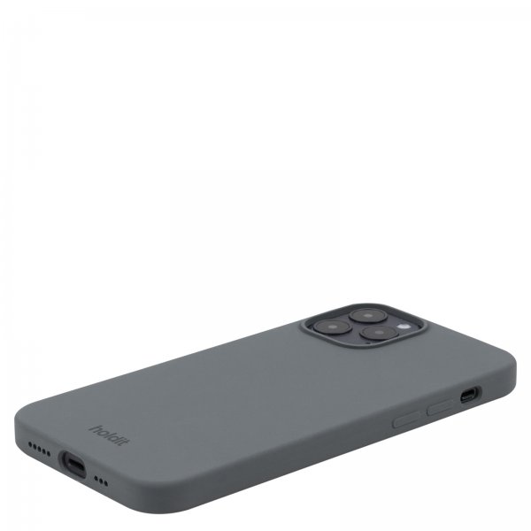 holdit iPhone 12/iPhone 12 Pro Deksel Silikon Space Gray