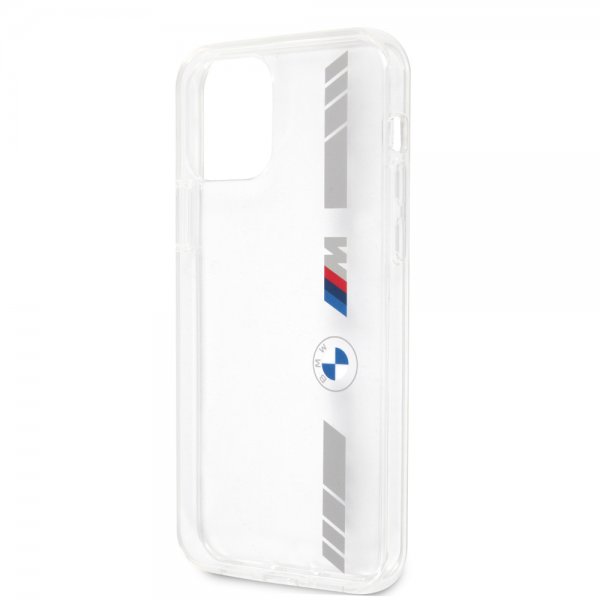 BMW iPhone 12/iPhone 12 Pro Deksel Stripes Sølv Transparent