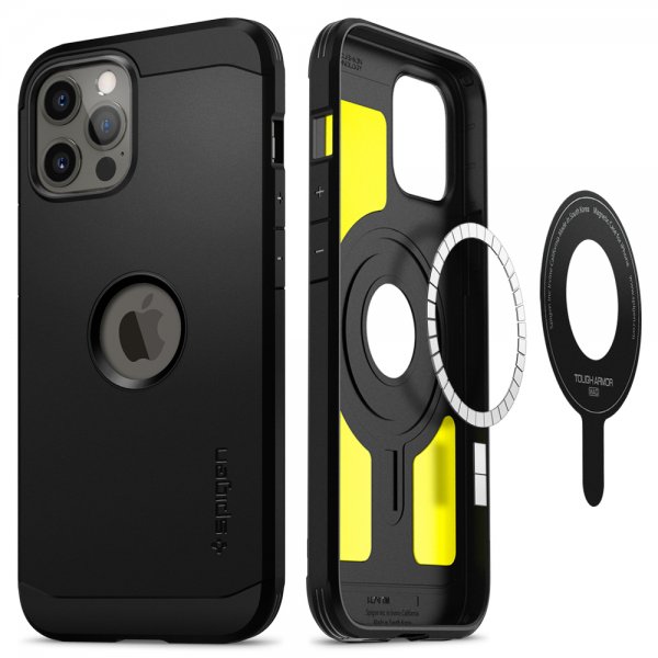 Spigen iPhone 12/iPhone 12 Pro Deksel Tough Armor Mag Svart