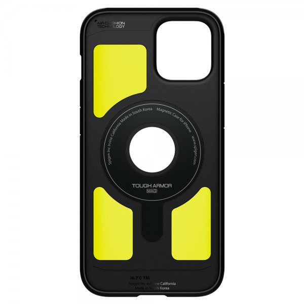 Spigen iPhone 12/iPhone 12 Pro Deksel Tough Armor Mag Svart