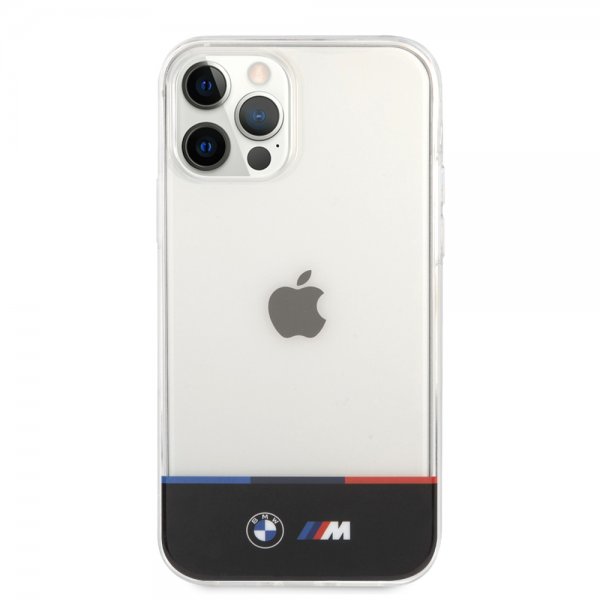 BMW iPhone 12/iPhone 12 Pro Deksel Tricolor Stripe Transparent