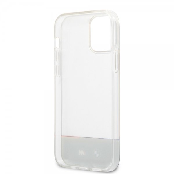 BMW iPhone 12/iPhone 12 Pro Deksel Tricolor Stripe Transparent