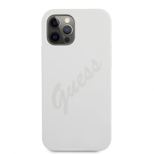 Guess iPhone 12/iPhone 12 Pro Deksel Vintage Silicone Cream