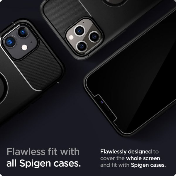 Spigen iPhone 12/iPhone 12 Pro Skjermbeskytter GLAS.tR EZ Fit 2-pakning
