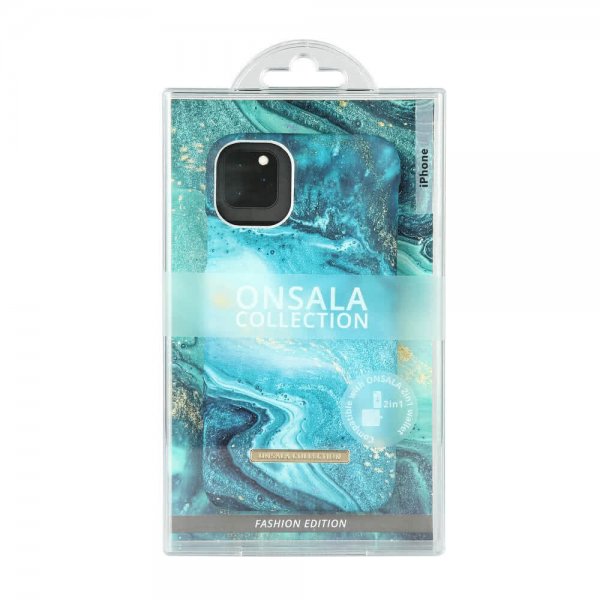 Onsala iPhone 12/iPhone 12 Pro Deksel Fashion Edition Blue Sea Marble