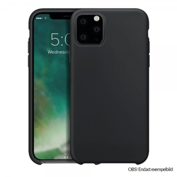 Xqisit iPhone 12/iPhone 12 Pro Deksel Silikoni Case Svart