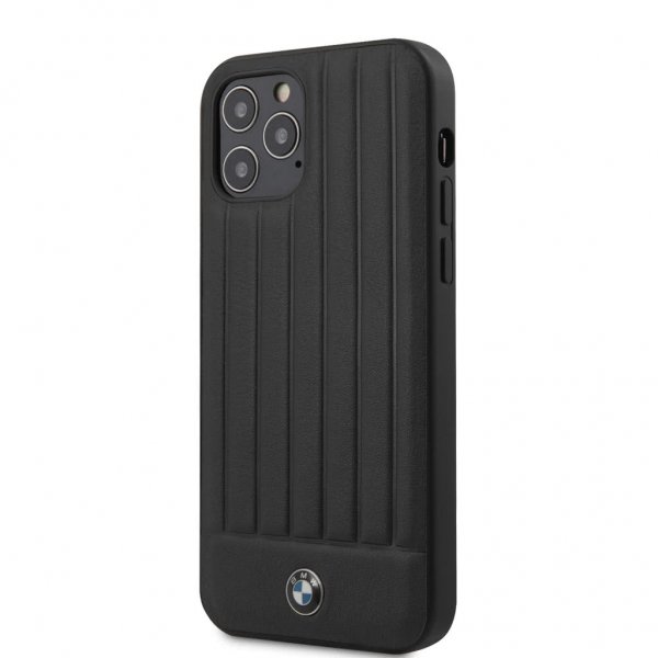 BMW iPhone 12/iPhone 12 Pro Deksel Vertical Lines Svart