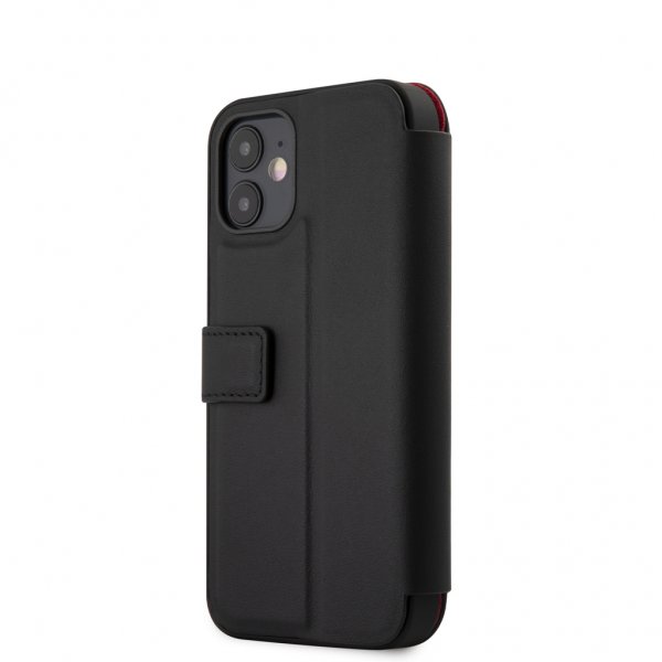 Ferrari iPhone 12 Mini Etui Logo Perforert Svart
