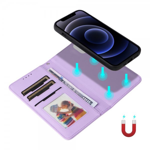 Betopnice iPhone 12 Mini Etui Avtagbart Deksel 005 Lilla