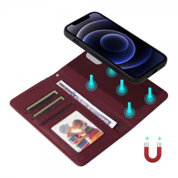 Betopnice iPhone 12 Mini Etui Avtagbart Deksel 005 Rød