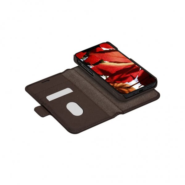 dbramante1928 iPhone 12 Mini Etui New York Löstagbart Deksel Dark Chocolate