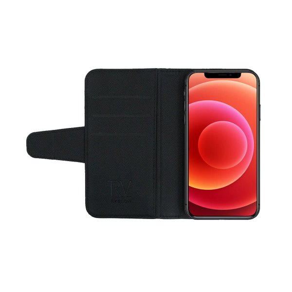 Rvelon iPhone 12 Mini Etui Utbrettbar Kortlomme Svart