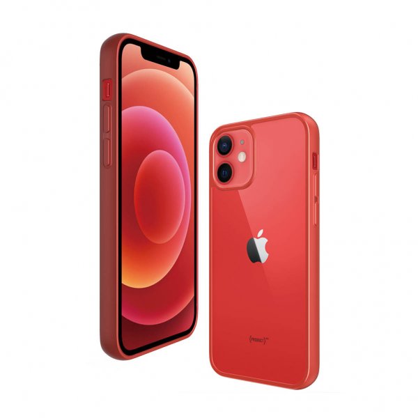 PanzerGlass iPhone 12 Mini Deksel ClearCase Color Mandarin Red