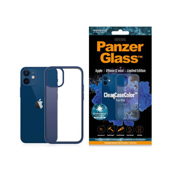 PanzerGlass iPhone 12 Mini Deksel ClearCase Color True Blue