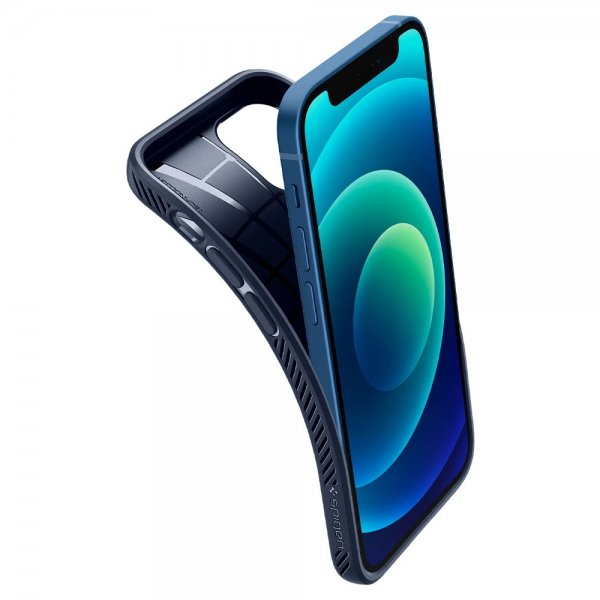 Spigen iPhone 12 Mini Deksel Liquid Air Navy Blue