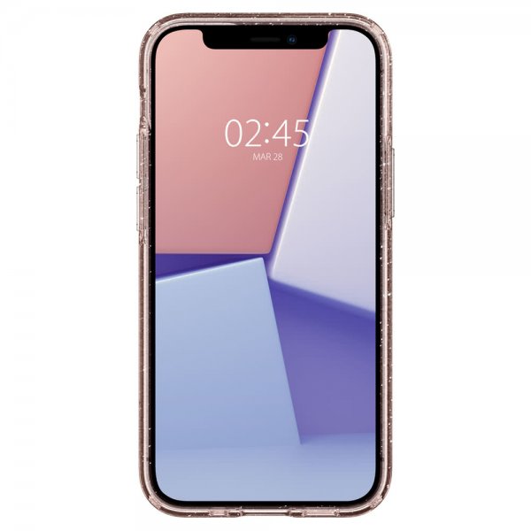 Spigen iPhone 12 Mini Deksel Liquid Crystal Glitter Rose Quartz