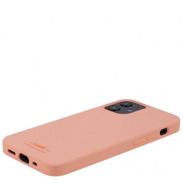 holdit iPhone 12 Mini Deksel Silikon Pink Peach