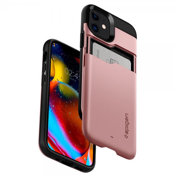 Spigen iPhone 12 Mini Deksel Slim Armor CS Rosegull