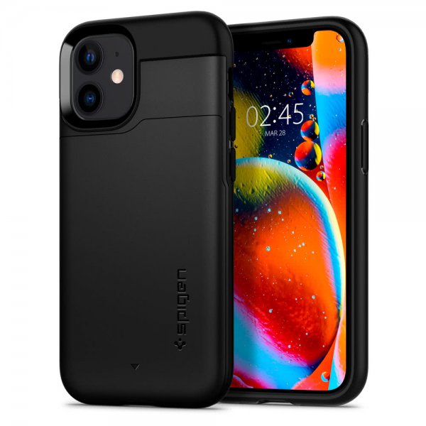 Spigen iPhone 12 Mini Deksel Slim Armor CS Svart