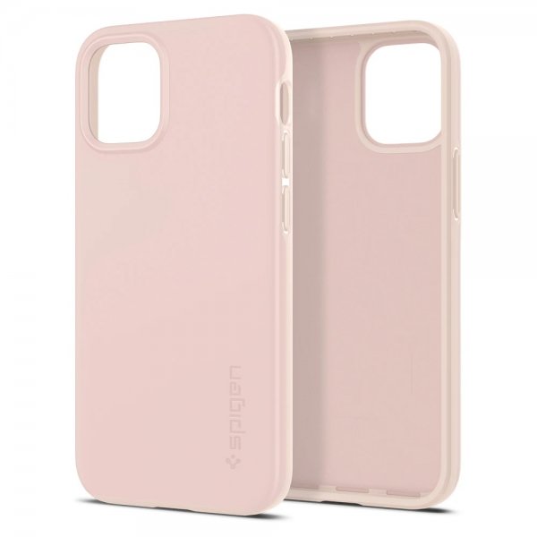 Spigen iPhone 12 Mini Deksel Thin Fit Pink Sand