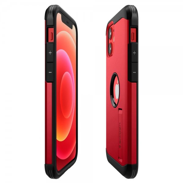 Spigen iPhone 12 Mini Deksel Tough Armor Rød