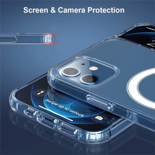 Rvelon iPhone 12 Mini Deksel TPU MagSafe Transparent