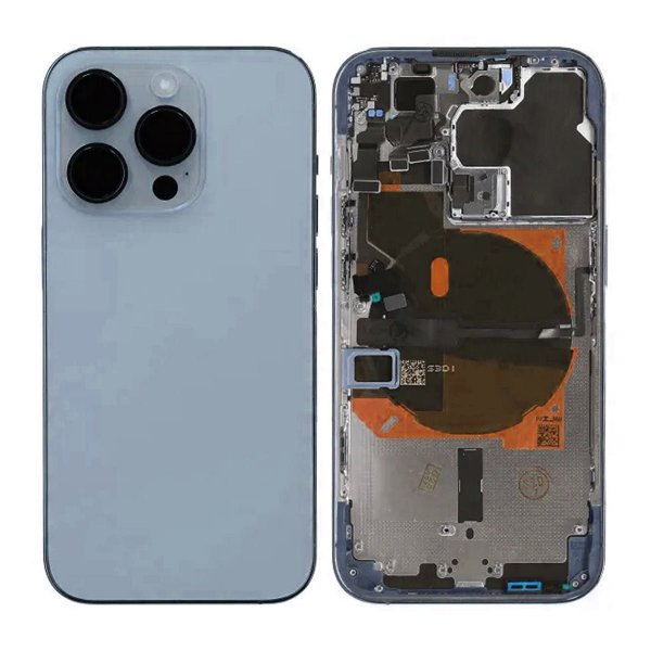 iPhone 12 Pro bakside med komplett ramme OEM - blå