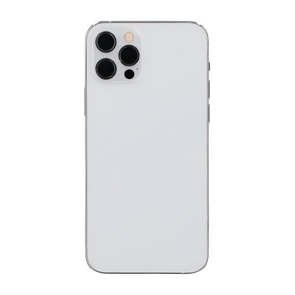 iPhone 12 Pro bakside med komplett ramme OEM - hvit