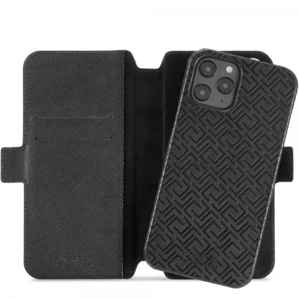 holdit iPhone 12 Pro Max Etui Stockholm Löstagbart Deksel Celia Svart
