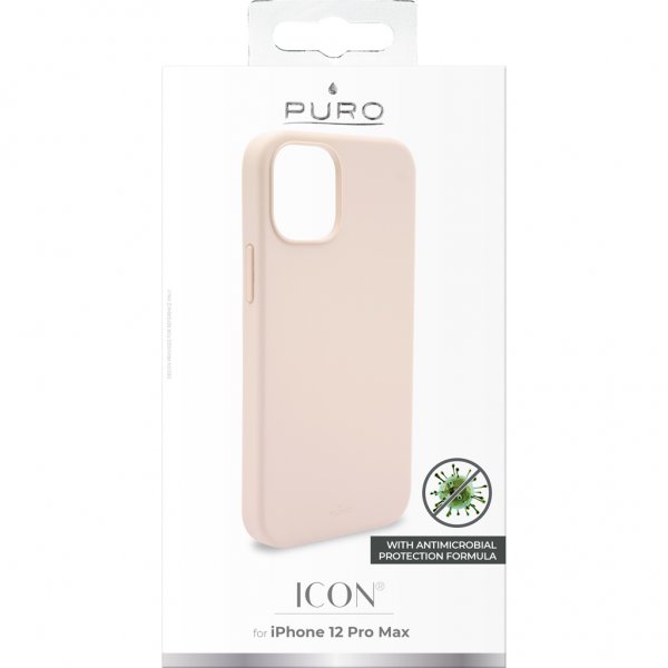 Puro iPhone 12 Pro Max Deksel Icon Rosa
