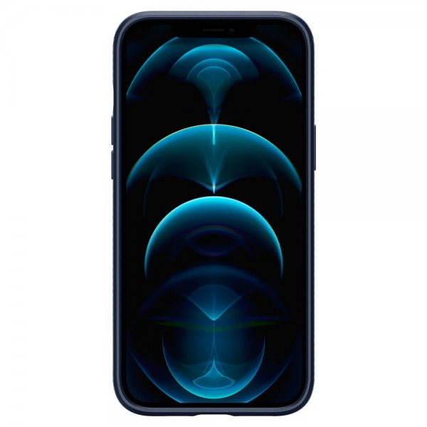 Spigen iPhone 12 Pro Max Deksel Liquid Air Navy Blue