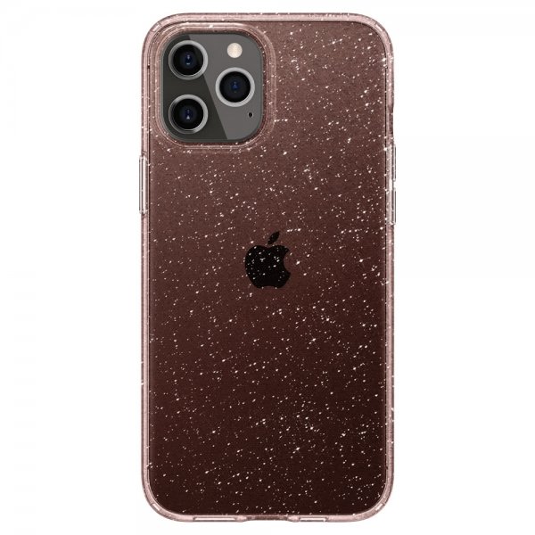Spigen iPhone 12 Pro Max Deksel Liquid Crystal Glitter Rose Quartz