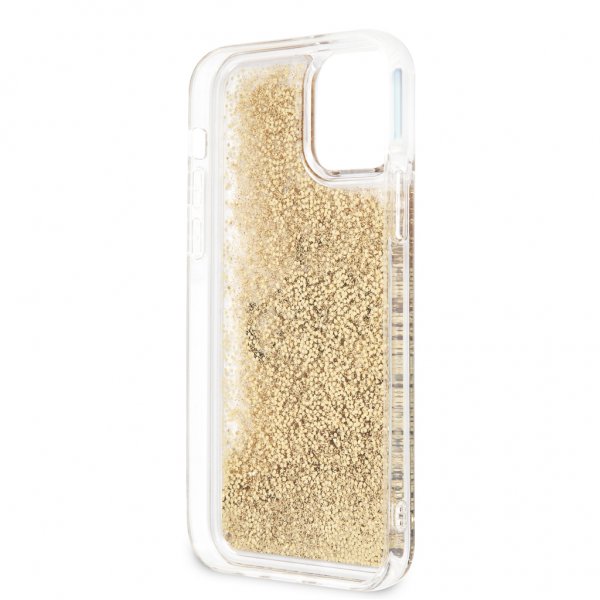 Guess iPhone 12 Pro Max Deksel Liquid Glitter Gull Klar