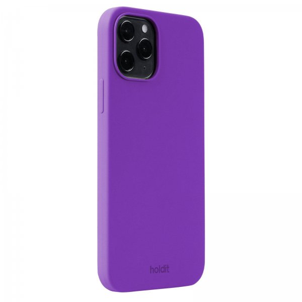 holdit iPhone 12 Pro Max Deksel Silikon Bright Purple