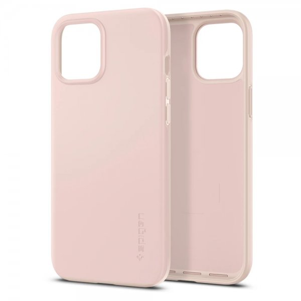 Spigen iPhone 12 Pro Max Deksel Thin Fit Pink Sand