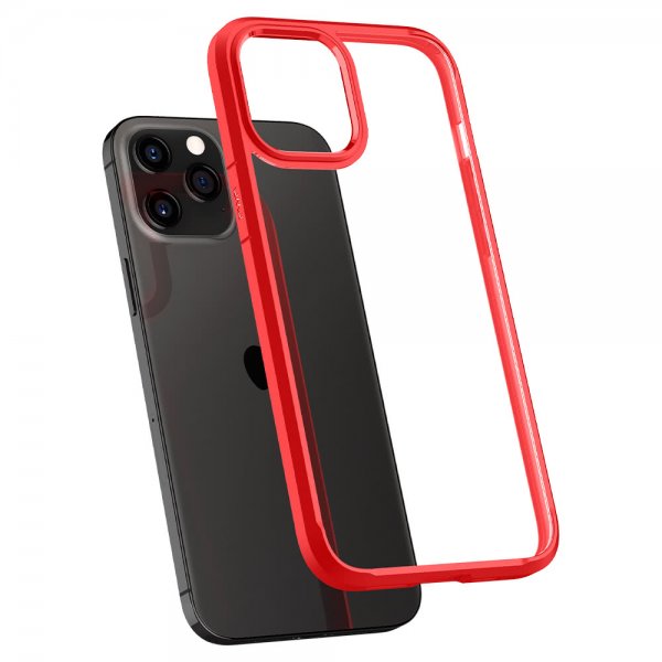 Spigen iPhone 12 Pro Max Deksel Ultra Hybrid Rød
