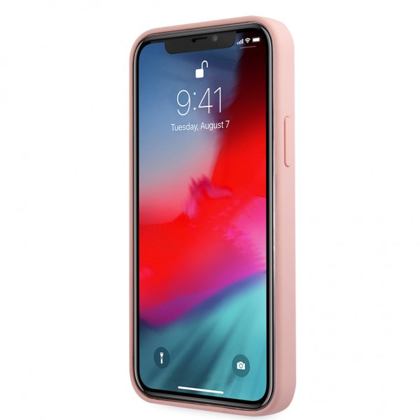 Guess iPhone 12 Pro Max Deksel Vintage Silicone Rosa