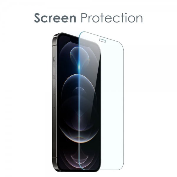 Northjo iPhone 12 Pro Deksel med Skjermbeskytter og Kamerabeskytter 3-i-1