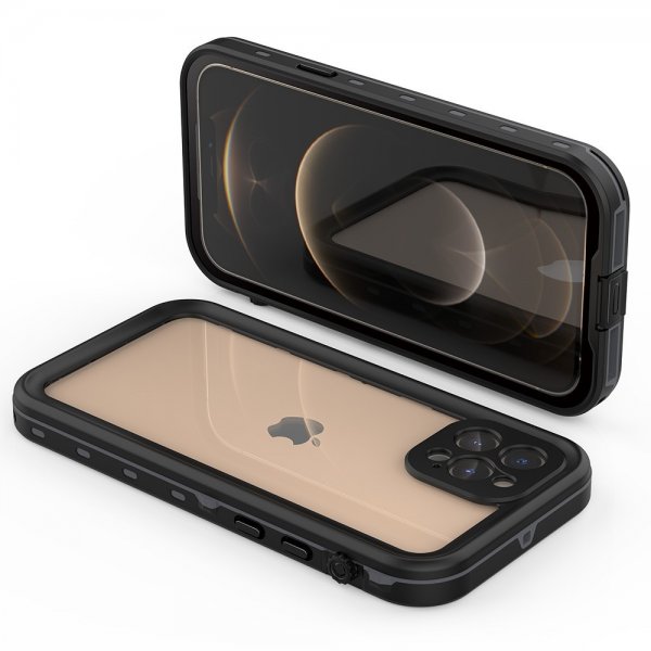 Redpepper iPhone 12 Pro Deksel Vanntett IP68 Svart