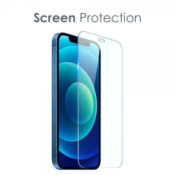 Northjo iPhone 12 Deksel med Skjermbeskytter og Kamerabeskytter 3-i-1