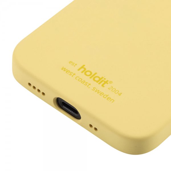 holdit iPhone 12 Mini Deksel Silikon Gul