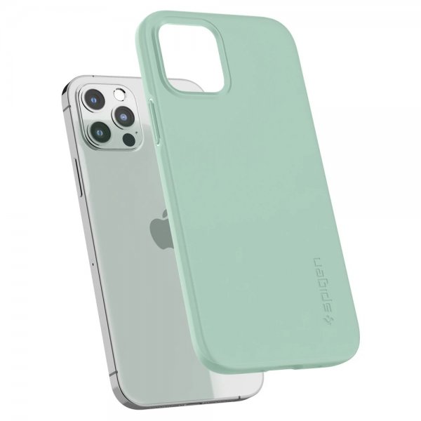 Spigen iPhone 12 Deksel Thin Fit Mint