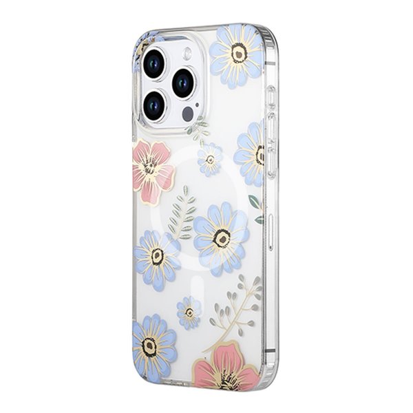 iPhone 12/iPhone 12 Pro Deksel Blomstermønster MagSafe Rød Blå