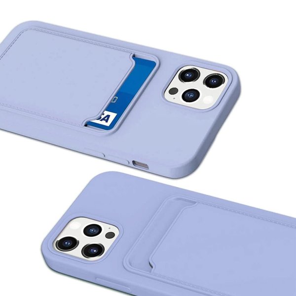 iPhone 12/iPhone 12 Pro Deksel Kortholder Lilla