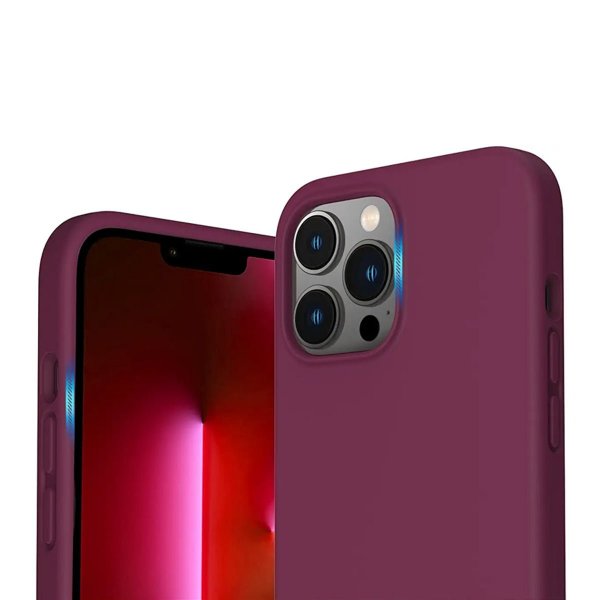 Rvelon iPhone 12/iPhone 12 Pro Deksel Silikon Rød