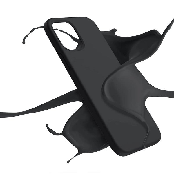 Rvelon iPhone 12/iPhone 12 Pro Deksel Silikon Svart