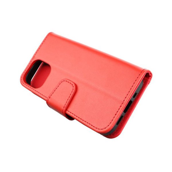 Rvelon iPhone 12/iPhone 12 Pro Etui Utbrettbar Kortlomme Rød