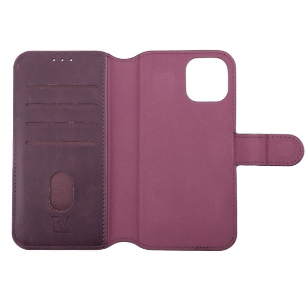 Rvelon iPhone 12/iPhone 12 Pro Etui Detachable Wallet Case Lilla